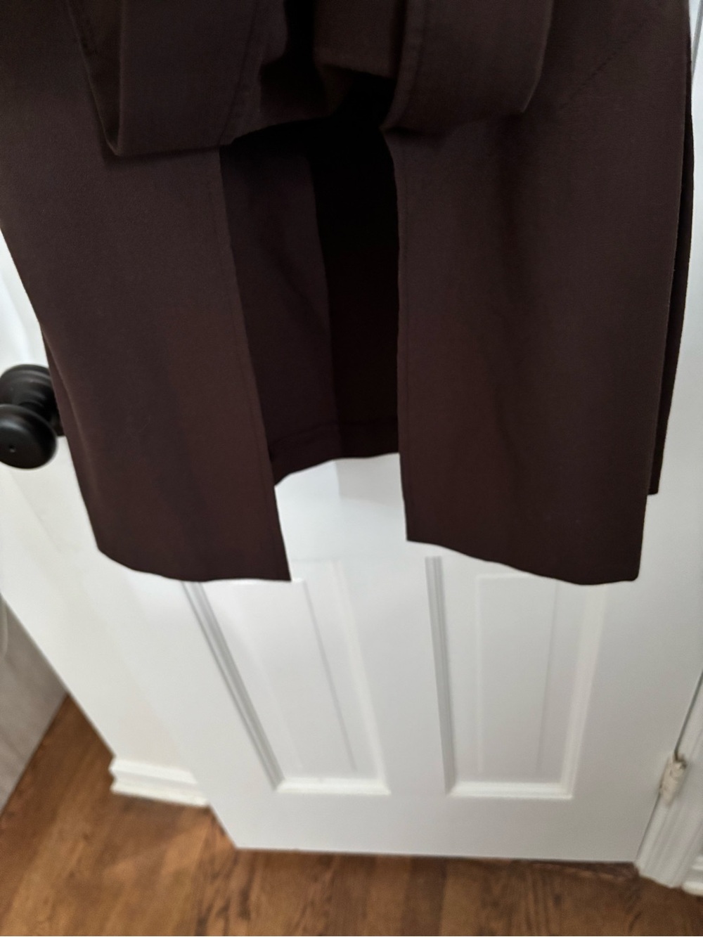 Talbots Vintage Like New Chocolate Brown Belted Midi Dress Size 6 - Picture 7 of 9